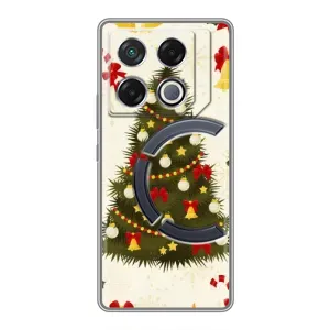 Чехол Новогодняя Елка на Infinix GT 20 Pro (Новогодний принт)