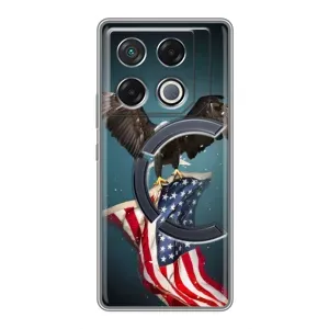 Чехол Флаг USA для Infinix GT 20 Pro (Орел и флаг)