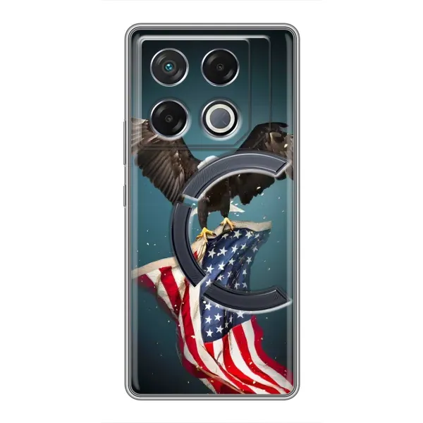 Чехол с рисунком «Орел и флаг» для Infinix GT 20 Pro Чехол с рисунком «Орел и флаг» для Infinix GT 20 Pro