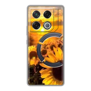 Чехол с Цветами для Infinix GT 20 Pro (поле подсолнухов)