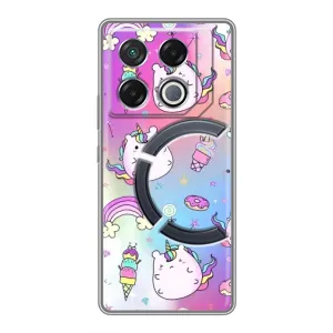 Чехол Unicorn на Infinix GT 20 Pro (Радуга и Единорог)