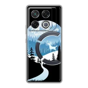 Силиконовый бампер на рождество для Infinix GT 20 Pro (Рождественский Олень)