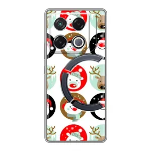 Силиконовый бампер на рождество для Infinix GT 20 Pro (Рождественский принт)