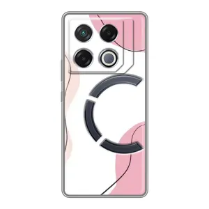 Чехол цветочный дизайн для Infinix GT 20 Pro (Розовый фон)