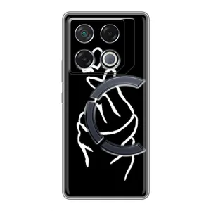 Чехлы (Знак сердечка) на Infinix GT 20 Pro (Сердце на черном)