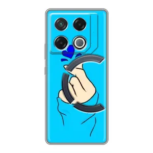 Чехлы (Знак сердечка) на Infinix GT 20 Pro (Сердце на синем)