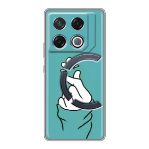 Чехлы (Знак сердечка) на Infinix GT 20 Pro (Сердечко на бирюзовом)