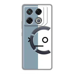 Силиконовые Чехлы (смешные стикеры) для Infinix GT 20 Pro (Серо-белый)