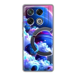 Чехлы КОСМОС для Infinix GT 20 Pro (Синие планеты)