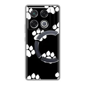 Бампер для Infinix GT 20 Pro с картинкой "Песики" (Следы собак)