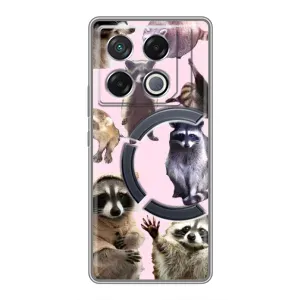 Силиконовый Чехол с Енотами на Infinix GT 20 Pro (Смешные Еноты)