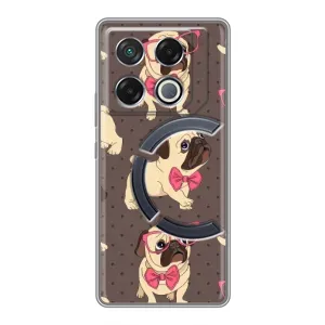 Чехол (ТПУ) Милые собачки для Infinix GT 20 Pro (Собачки Мопсики)