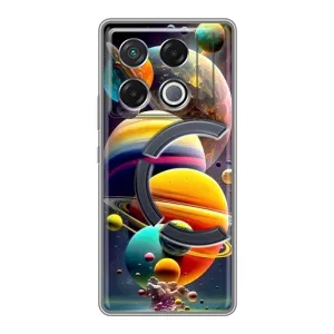 Чехол (ТПУ) с планетами на Infinix GT 20 Pro (Солнечна система)