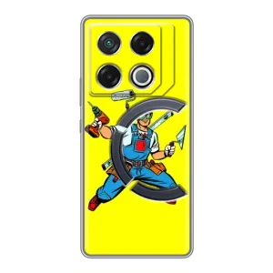 Силиконовый бампер (Работники) на Infinix GT 20 Pro (Строитель)