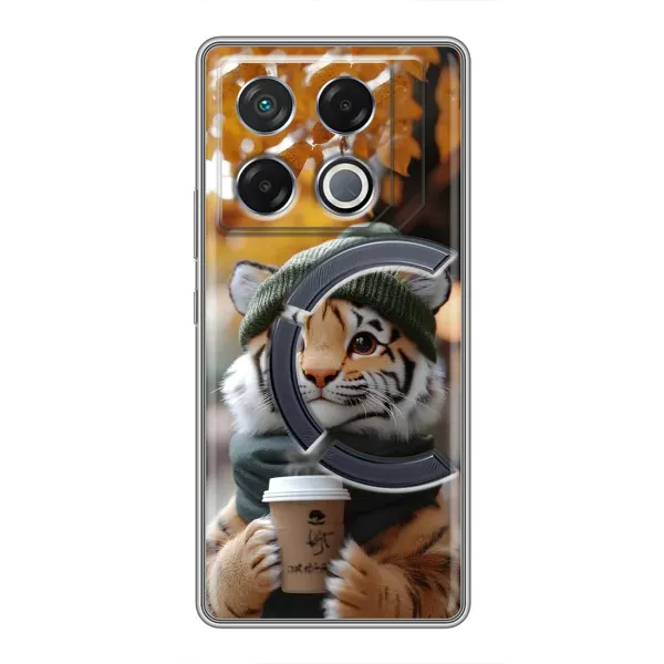 Чехол с рисунком «Тигр с кофе» для Infinix GT 20 Pro Чехол с рисунком «Тигр с кофе» для Infinix GT 20 Pro