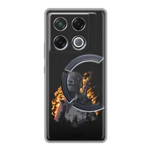 Чохол з картинкою "Герой Pubg" на Infinix GT 20 Pro (В полум'ї)