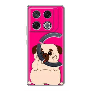Чехол (ТПУ) Милые собачки для Infinix GT 20 Pro (Веселый Мопсик)