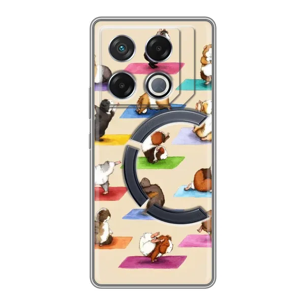 Чехол с рисунком «Ёга свинок» для Infinix GT 20 Pro Чехол с рисунком «Ёга свинок» для Infinix GT 20 Pro