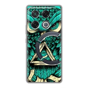 Чехлы с принтом СОВЫ для Infinix GT 20 Pro (Зеленая сова)