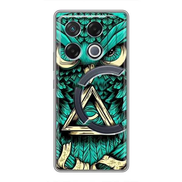 Чехол с рисунком «Зеленая сова» для Infinix GT 20 Pro Чехол с рисунком «Зеленая сова» для Infinix GT 20 Pro