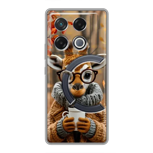 Чехол с рисунком «Жираф с кофе» для Infinix GT 20 Pro Чехол с рисунком «Жираф с кофе» для Infinix GT 20 Pro