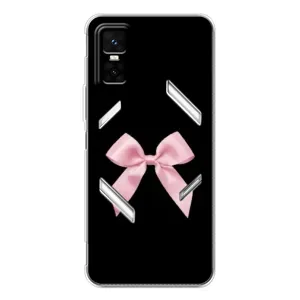 Чехол банты для Infinix GT 30 Pro (Бант на черном)