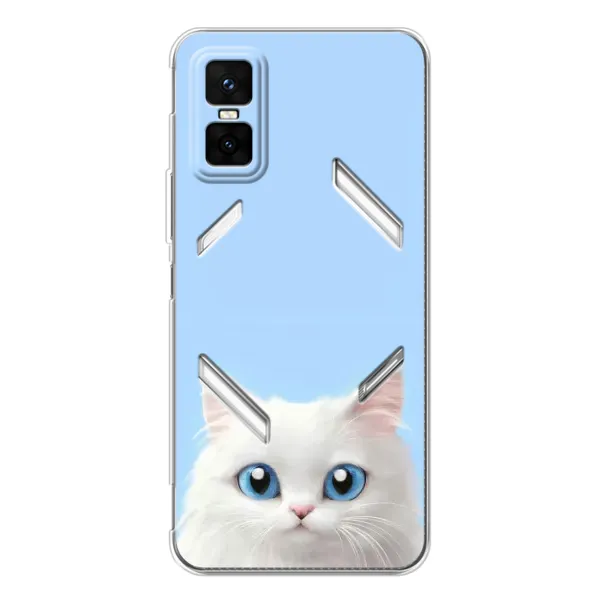 Чехол с рисунком «Белый кот» для Infinix GT 30 Pro Чехол с рисунком «Белый кот» для Infinix GT 30 Pro