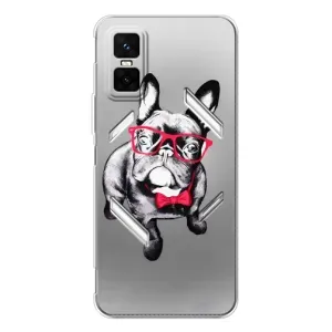 Чохол (ТПУ) Милі песики для Infinix GT 30 Pro (Бульдог в окулярах)