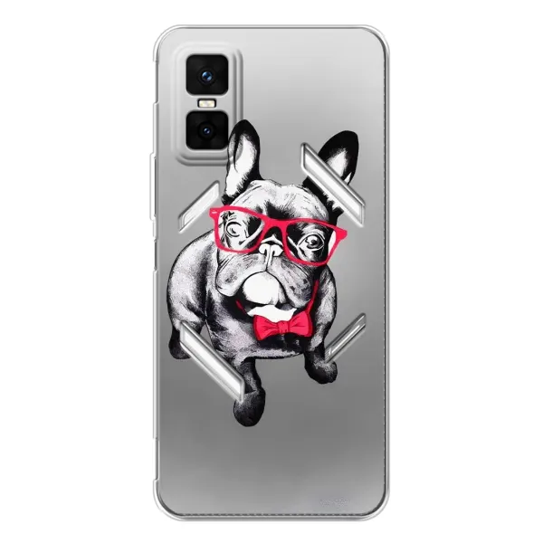 Чехол с рисунком «Бульдог в очках» для Infinix GT 30 Pro Чехол с рисунком «Бульдог в очках» для Infinix GT 30 Pro