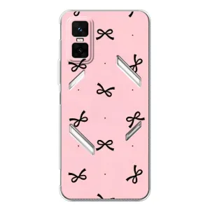Чехол банты для Infinix GT 30 Pro (Черные бантики)