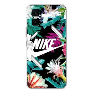 Силіконовый Чохол на Infinix GT 30 Pro з картинкою НАЙК (Квітковий Nike)