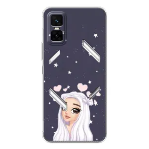 Чехол Стильные девушки на Infinix GT 30 Pro (Девушка и сердечки)
