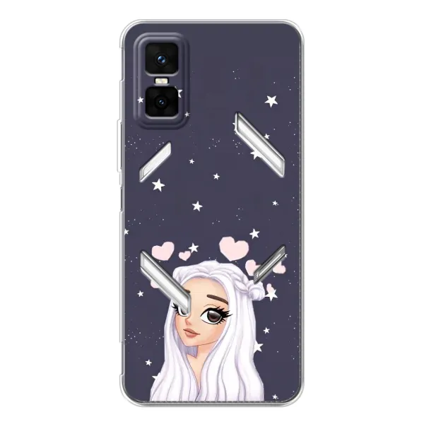 Чехол с рисунком «Девушка и сердечки» для Infinix GT 30 Pro