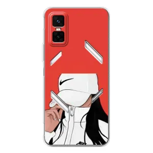 Силиконовый Чехол на Infinix GT 30 Pro с картинкой Стильных Девушек (Девушка Nike)