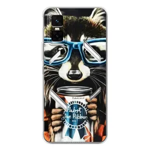 Силіконовий Чохол з Энотами на Infinix GT 30 Pro (Єнот в окулярах)