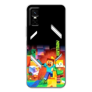 Чехлы для Infinix GT 30 Pro (Персонажи Майн Крафт) (Герой Майнкрафт)