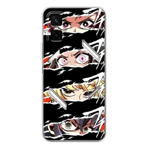 Силіконові чохлі з очіма Anime для ГТ 30 Про (Очі на чорному)