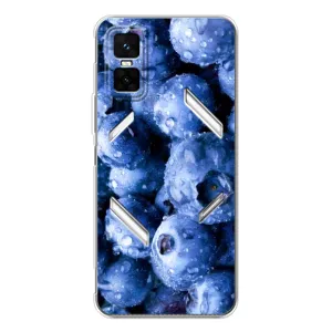 Чехол с изображением вкусной еды для Infinix GT 30 Pro (Голубика)