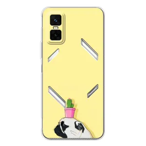 Бампер для Infinix GT 30 Pro з картинкою "Песики" (Кактус на голові)