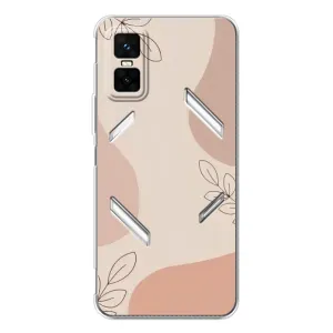 Чехол цветочный дизайн для Infinix GT 30 Pro (Коричневый фон)