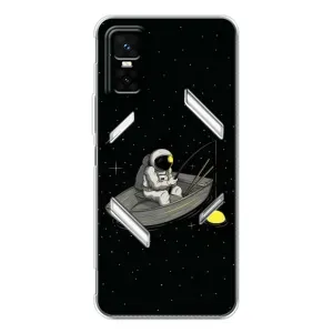 Силиконовый Чехол с принтом "Космонавты" на Infinix GT 30 Pro (Космонавт на рыбалке)