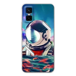 Силиконовый Чехол с принтом "Космонавты" на Infinix GT 30 Pro (Космонавт в воде)