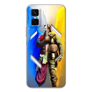 Чехол с картинкой (Патриотический КОЗАК) на Infinix GT 30 Pro (Козак с крыльями)