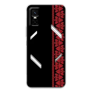 Силиконовый Чехол на Infinix GT 30 Pro (Красная Вышиванка)