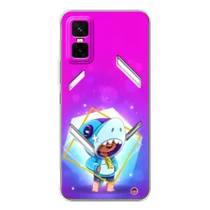 Чохол Бравл Старс для Infinix GT 30 Pro (Леон у костюмі Акули)
