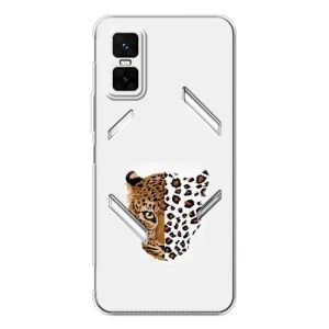 Чехол с леопардовым принтом на Infinix GT 30 Pro (Леопард на белом)