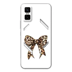 Чехол банты для Infinix GT 30 Pro (Леопардовый принт)