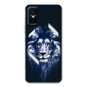 Чохол з картинкою на Infinix GT 30 Pro (Лев – синій)