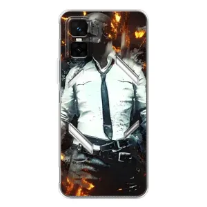 Силиконовый чехол с картинкой "Герой Pubg" на Infinix GT 30 Pro (Man Пубг)