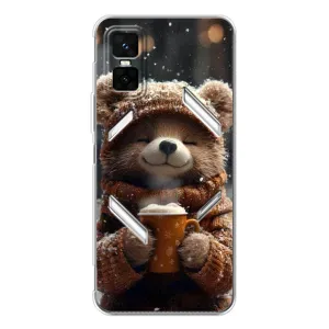 Друкований чохол 'Звірята з кавою' для Infinix GT 30 Pro (Ведмедик з кавою)